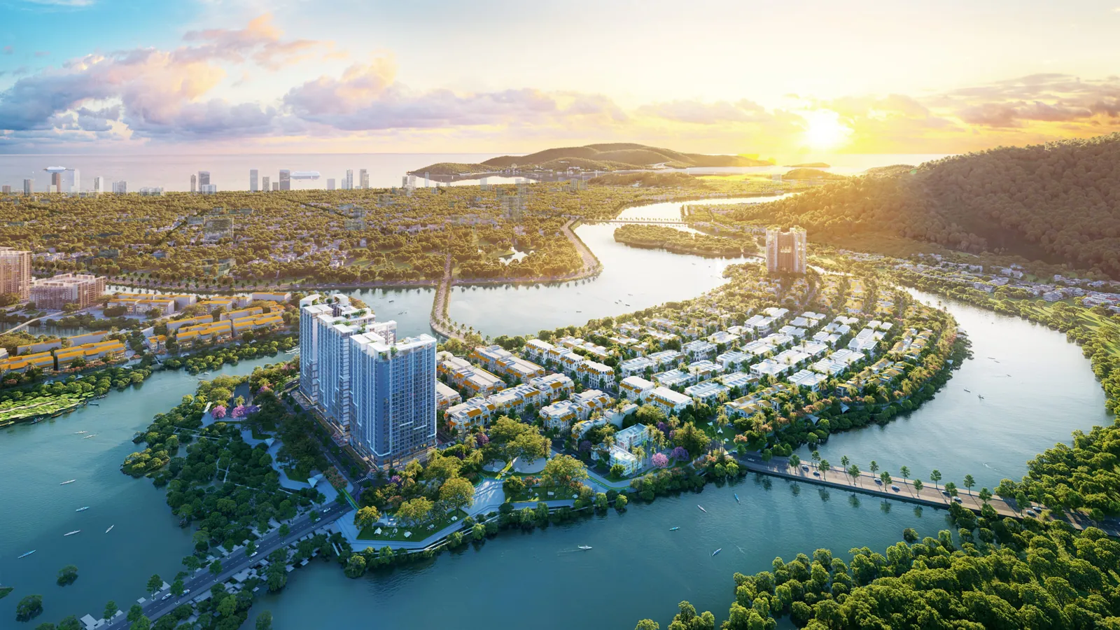 Phối cảnh quy hoạch đô thị đảo Charmora City Sun Group Nam Nha Trang