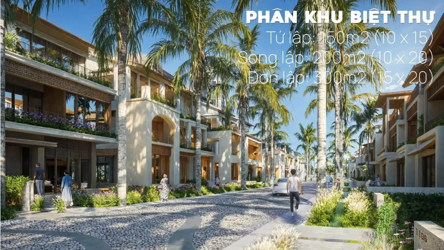 Phối cảnh mặt bằng kiến trúc biệt thự sinh thái đảo Elite Island