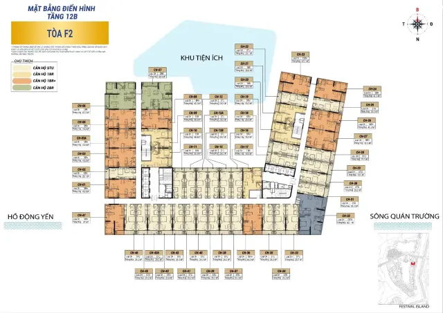 Floor 12B plan, F2 tower