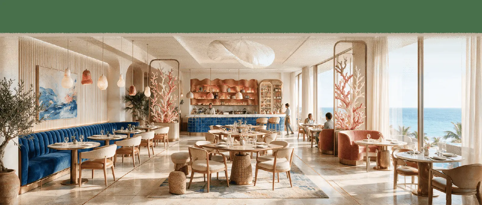 Không gian quầy bar lounge phong cách lyf phục vụ cư dân