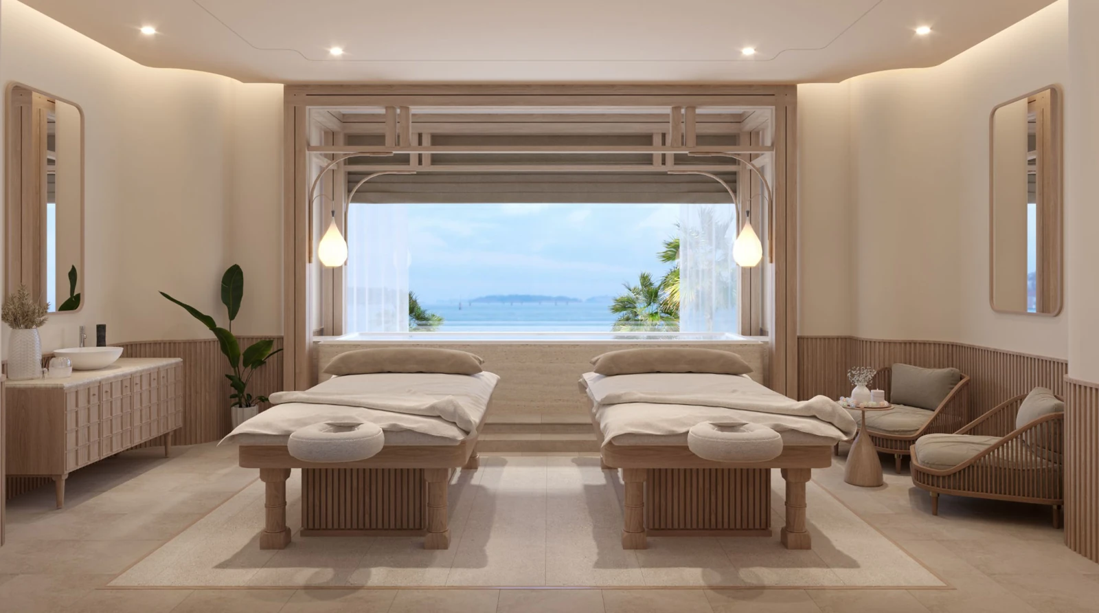 Khu vực spa chăm sóc sức khỏe thư giãn cho cư dân
