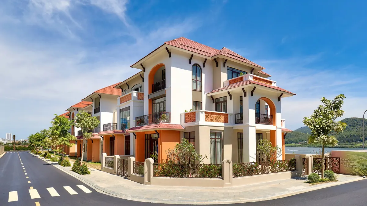 Biệt thự song lập The Elite mái ngói đỏ, vòm cung tại Elite Island, Charmora City
