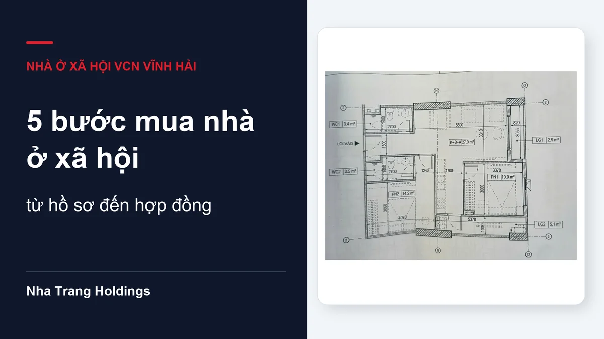 Hướng dẫn mua nhà ở xã hội VCN Vĩnh Hải: 5 bước từ hồ sơ đến hợp đồng