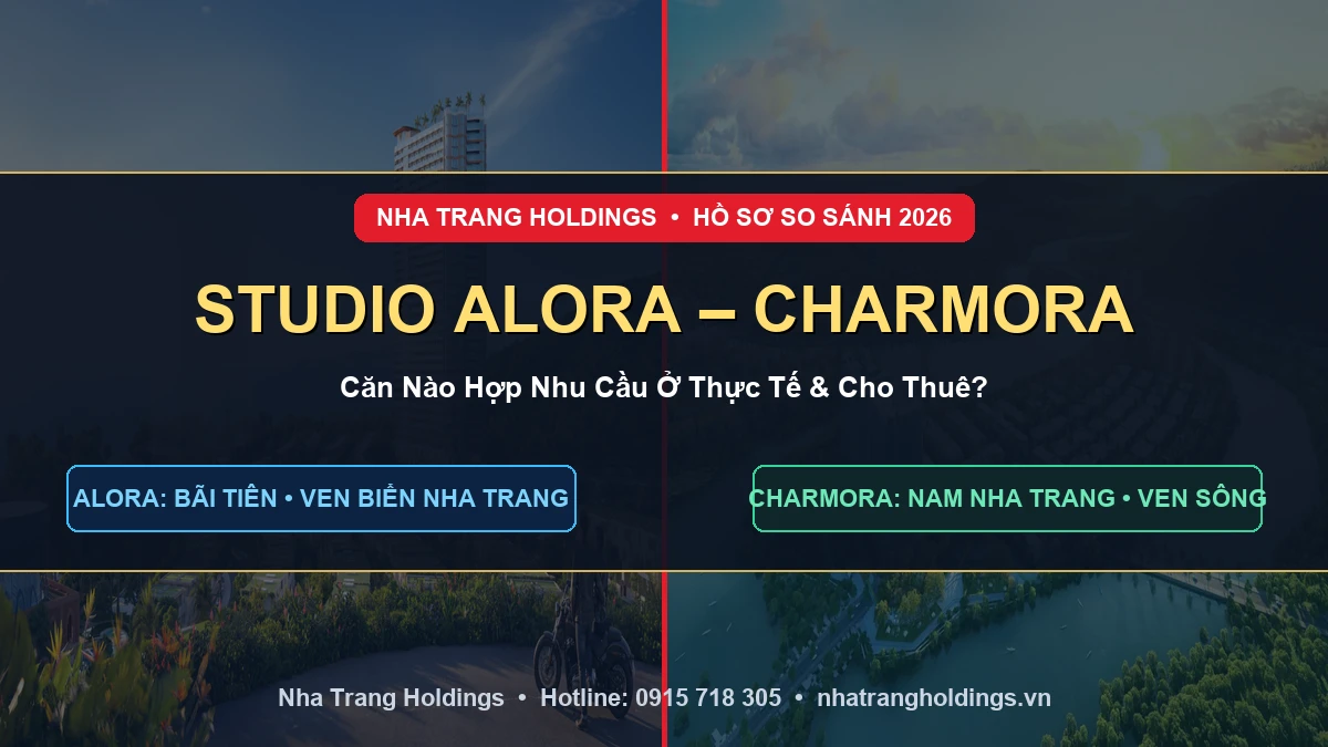 So sánh Alora Nha Trang và Charmora City qua căn studio