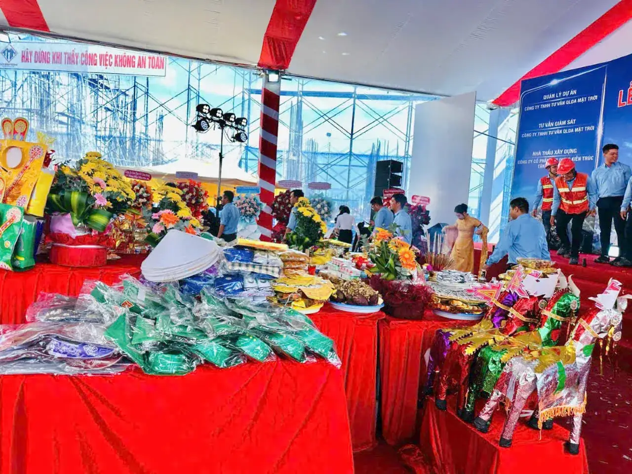 Mâm lễ khởi công phần thân tòa The Charm Charmora City ngày 18/10/2026