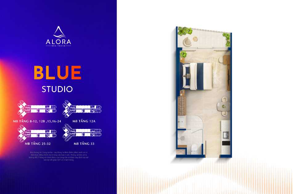 Mặt bằng Blue Studio Alora Nha Trang