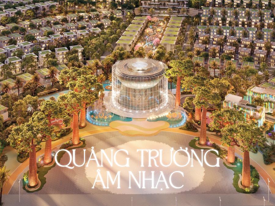 Quảng trường âm nhạc rực rỡ bên bờ biển