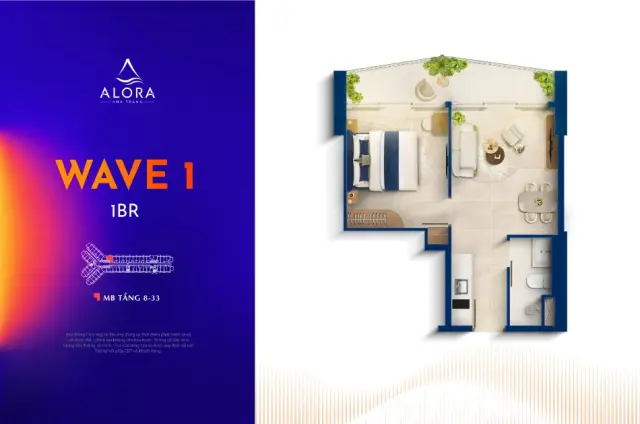 Wave 1 – 1-bedroom layout