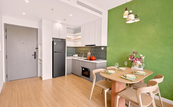 Nhà mẫu căn 1 phòng ngủ – khu bếp