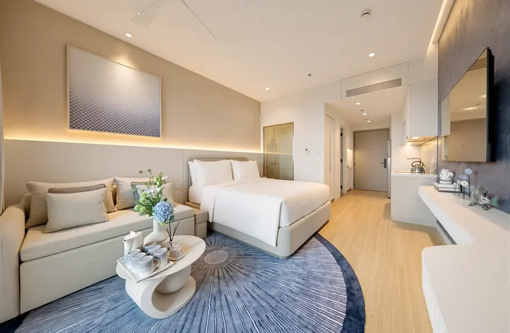 Nhà mẫu căn Studio – không gian phòng ngủ