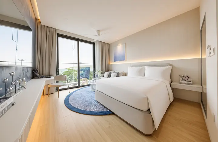 Nhà mẫu căn Studio Charmora City – không gian phòng ngủ