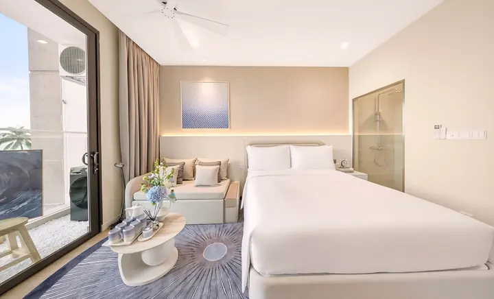 Nhà mẫu căn Studio Charmora City – không gian phòng ngủ