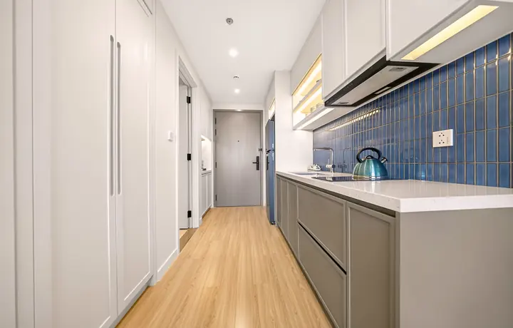 Nhà mẫu căn Studio Charmora City – khu bếp