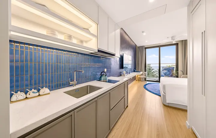 Nhà mẫu căn Studio – khu bếp