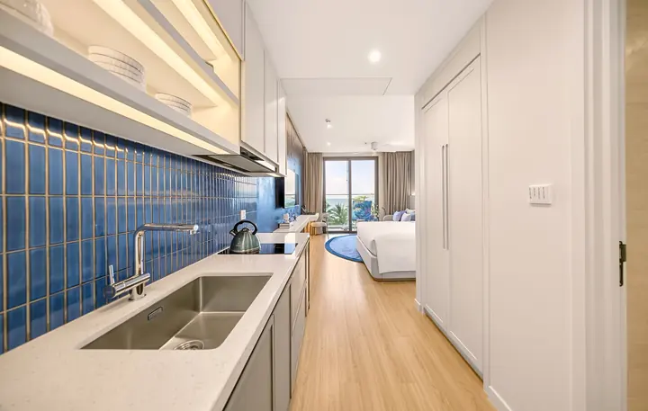 Nhà mẫu căn Studio Charmora City – khu bếp