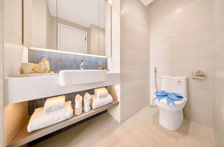 Nhà mẫu căn Studio Charmora City – phòng tắm