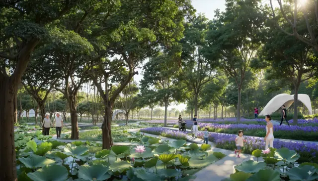 Ecological wetland concept at Charmora City