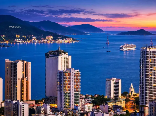 Nha Trang city and bay in the afternoon