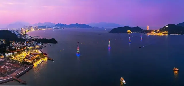 Nha Trang Bay at sunset from Vinhomes Pearl Bay